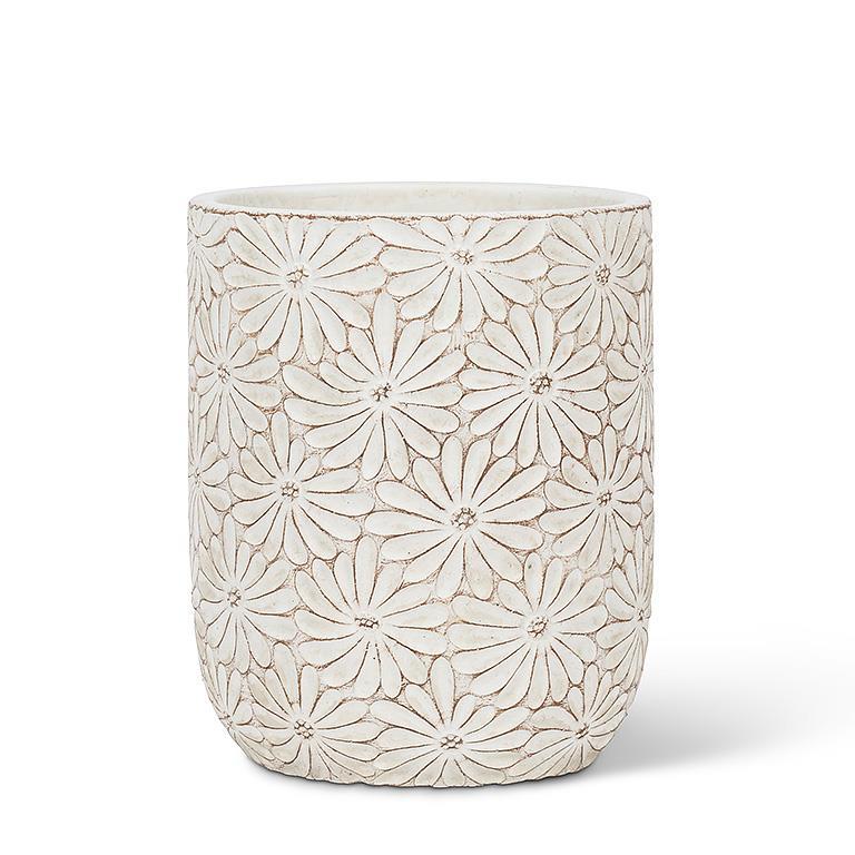 Daisy Vase Planter Small White