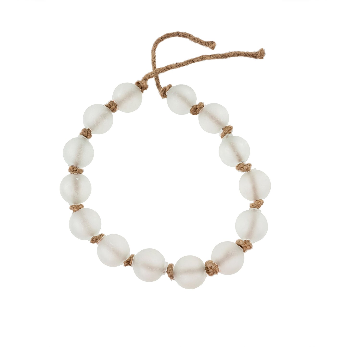 Beach Glass Beads, White